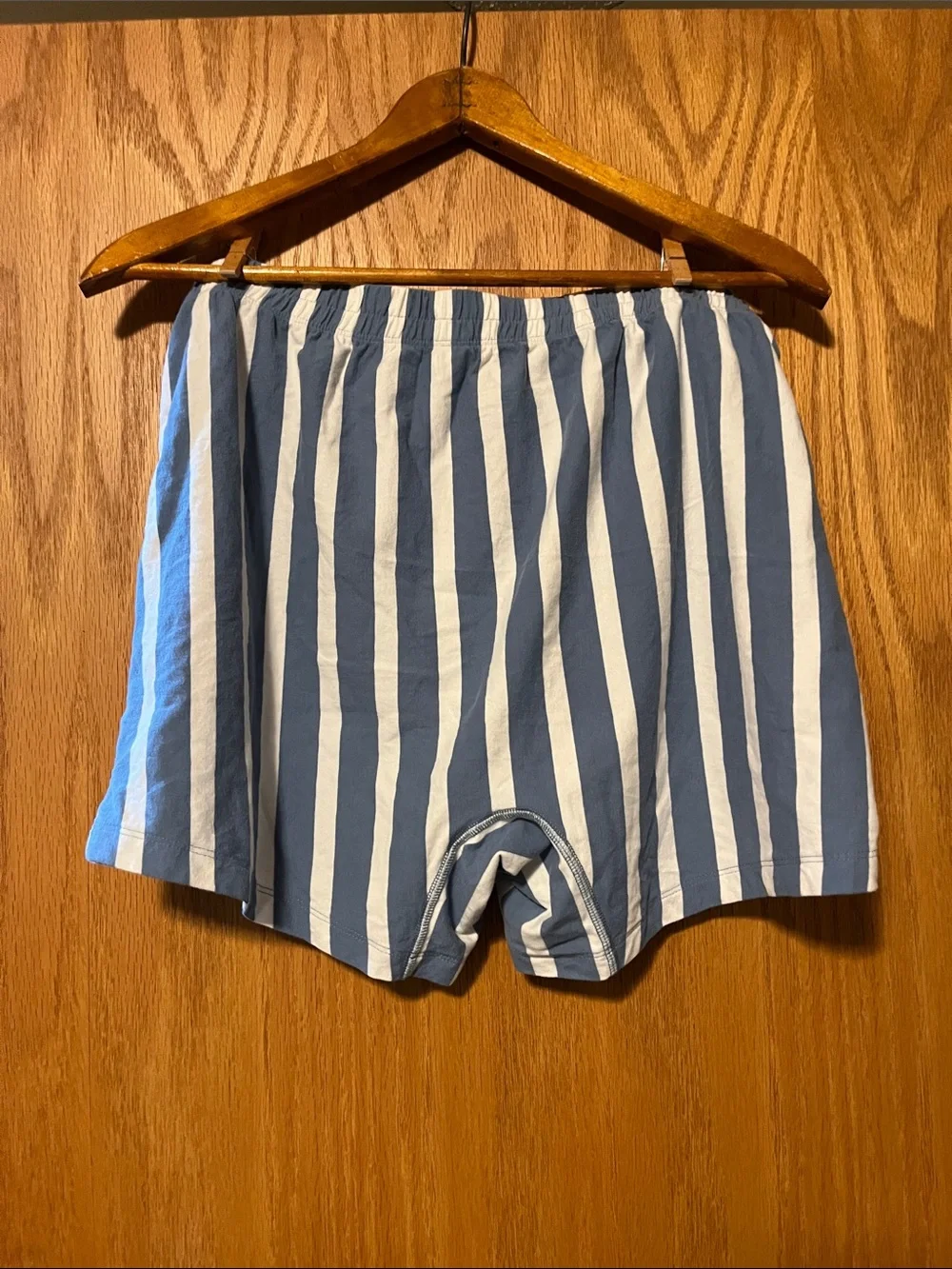 J. Crew Blue and White Vertical Stripe Cotton Boxers
